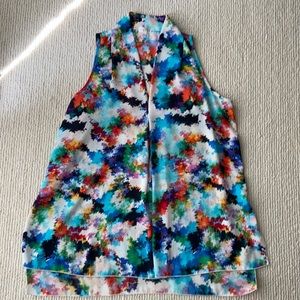 Spense V-neck abstract multicolor sleeveless top M